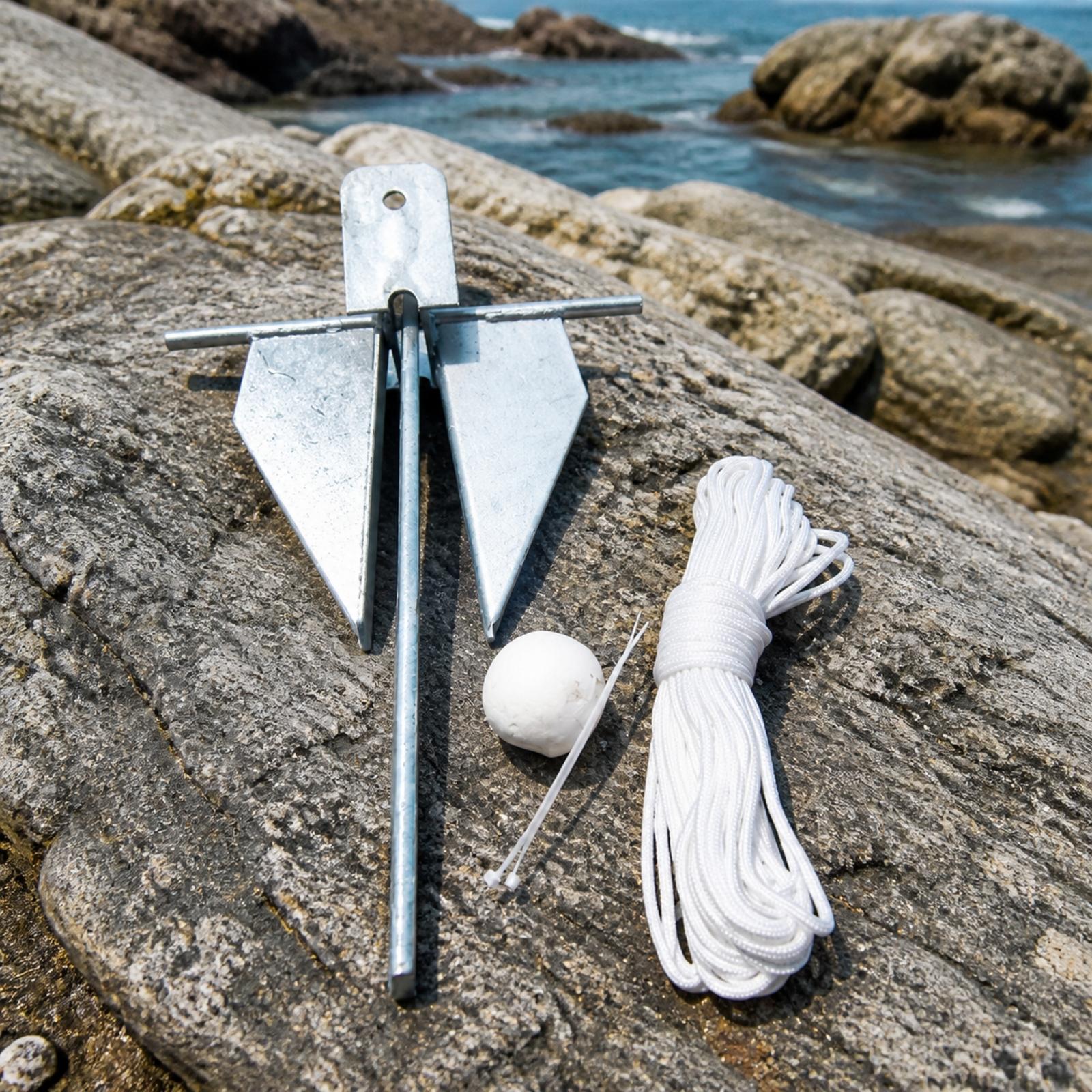Boat Anchor Kit Galvanized - Set Jangkar Perahu Berlapis Seng Tahan