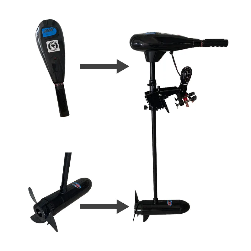 Electric Outboard Motor 3Hp - Kayak Tiup PVC 88lbs dengan Motor