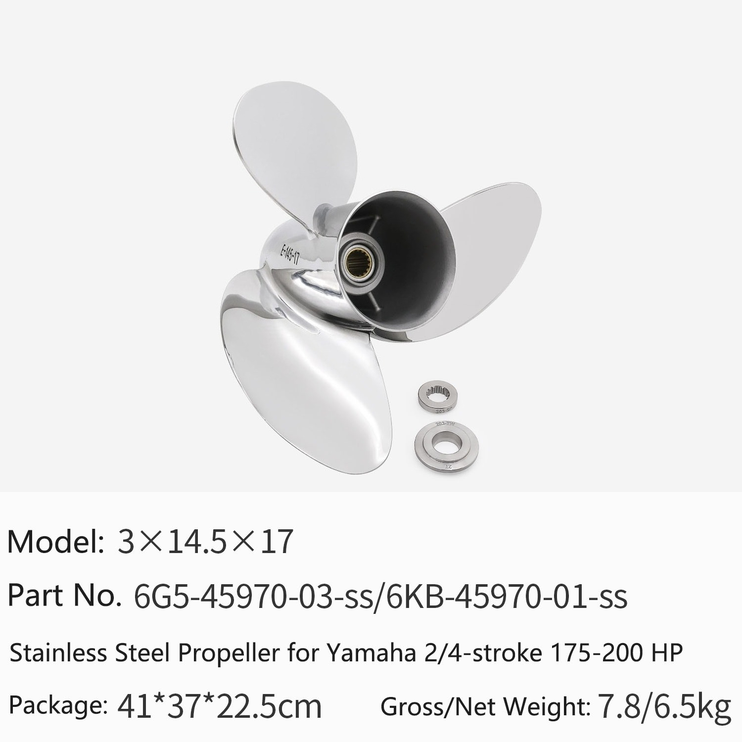 Outboard Motor Propeller Stainless - Baling-baling Motor Luar Baja Tahan Karat