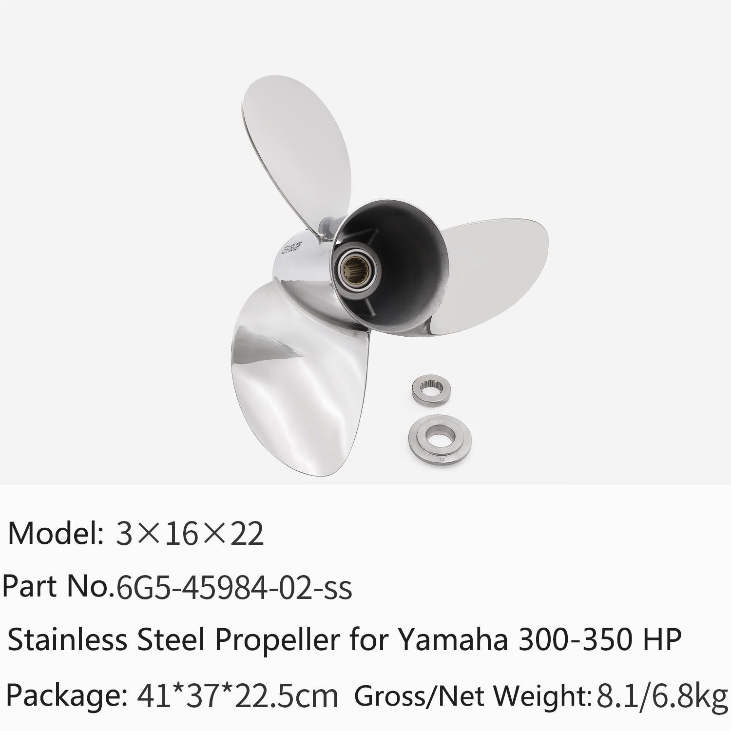 Outboard Motor Propeller Stainless - Baling-baling Motor Tempel Baja Tahan Karat