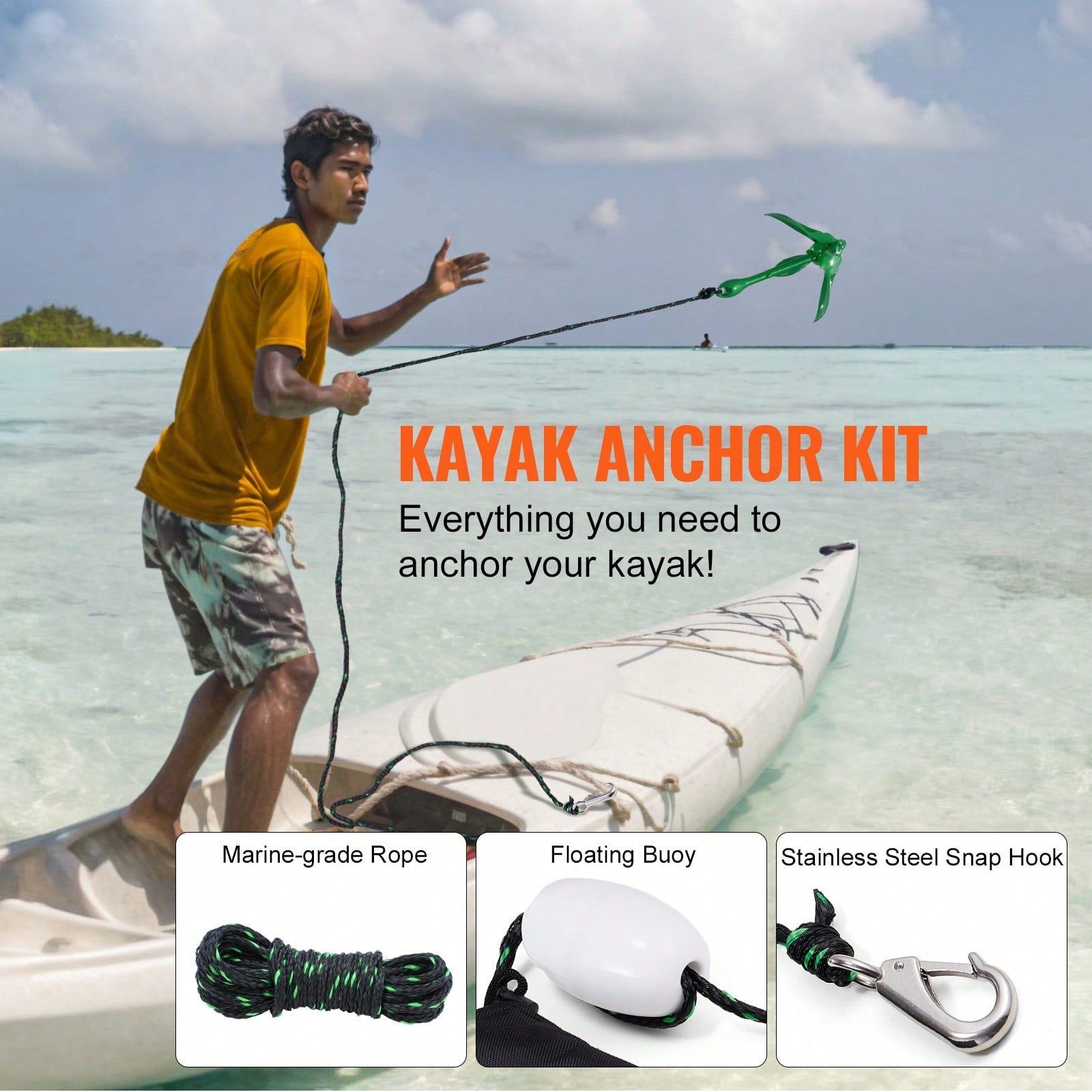Set Jangkar dengan Kait dan Ti - Boat Anchor Kit Galvanized ulasan dan harga