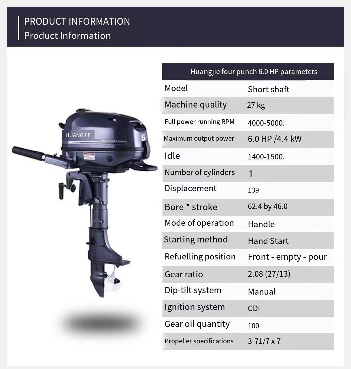 Mesin Tempel DDP Huangjie 4 Ta - Outboard Motor 6Hp 4 Stroke ulasan dan harga
