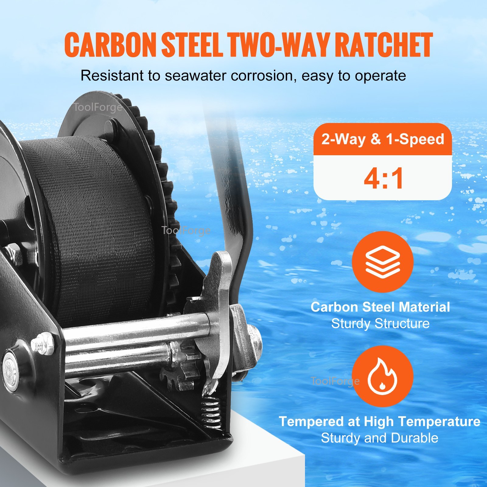 Winch Tangan Kapasitas Tarik 2 - Boat Trailer Winch Strap ulasan dan harga
