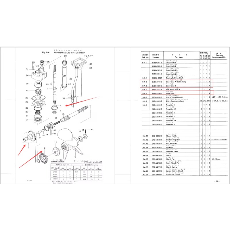 Set Gear 350-64010-0 350-64020 - Outboard Motor 9.9Hp 4 Stroke ulasan dan harga