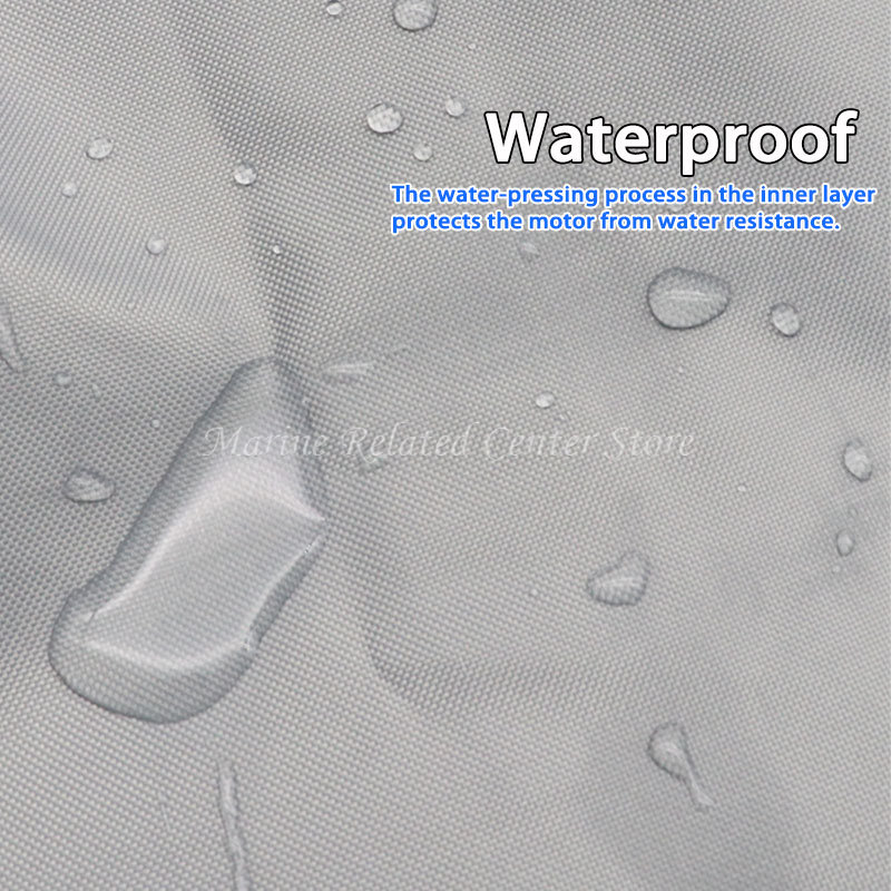 Penutup Mesin Perahu 420D Abu- - Outboard Motor Cover Waterproof ulasan dan harga
