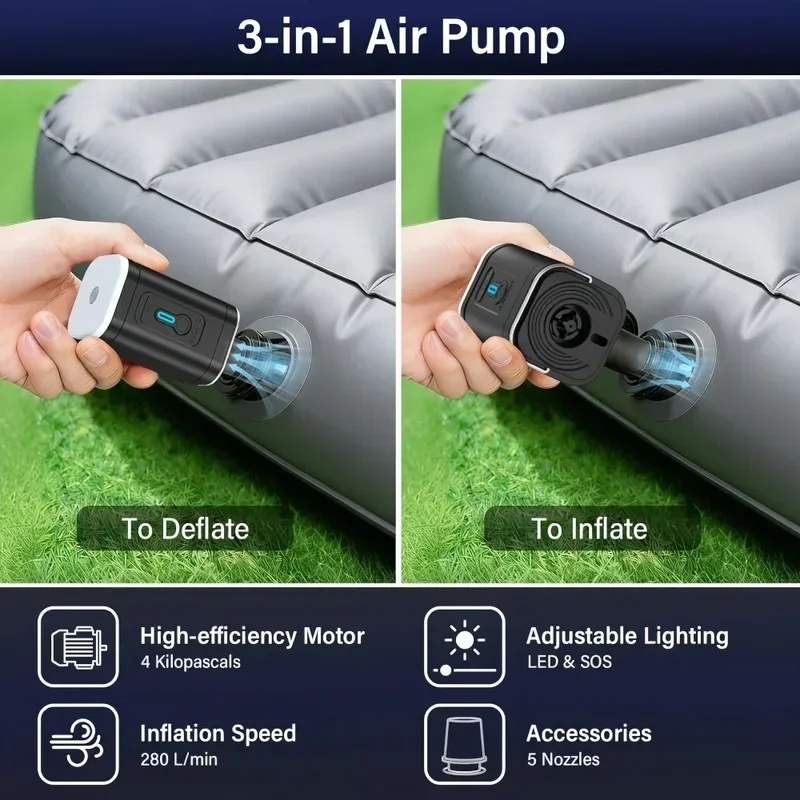 Pompa Udara Mini Isi Ulang USB - Inflatable Boat Electric Pump ulasan dan harga