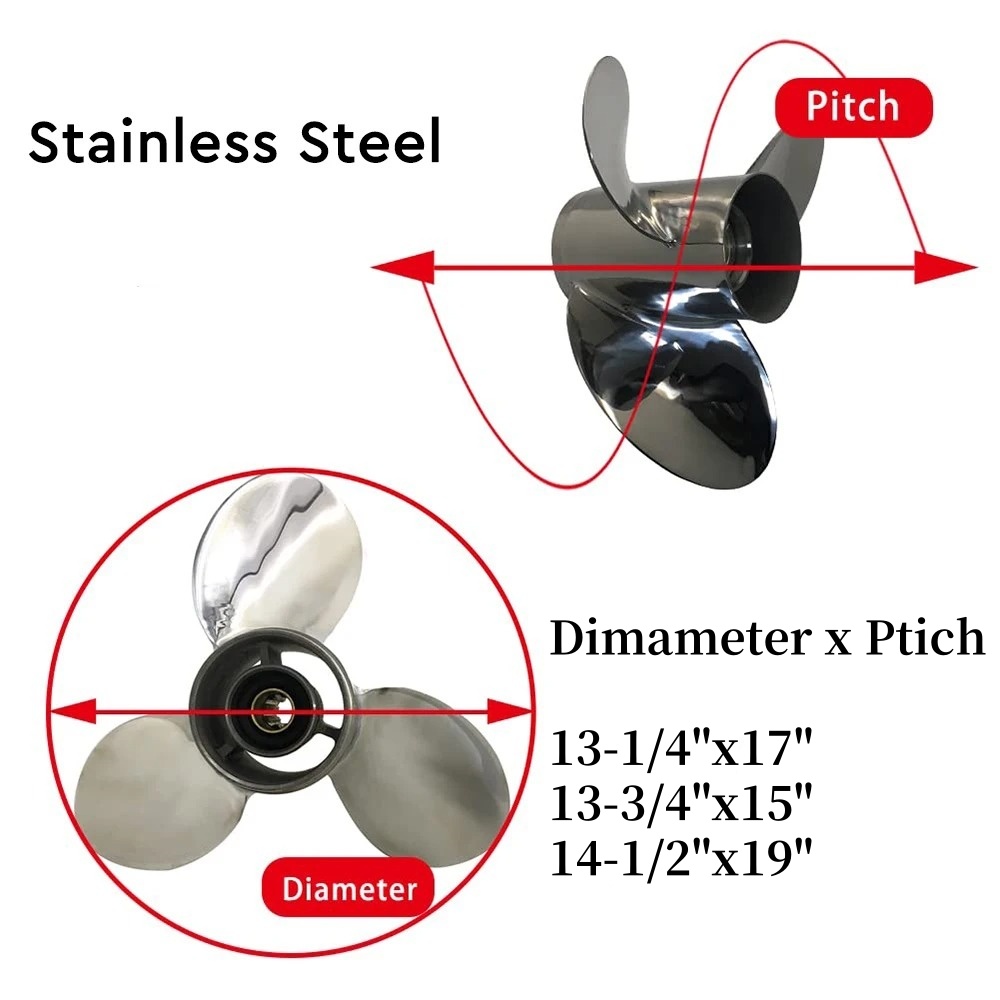 Baling-baling Baja Tahan Karat - Outboard Motor Propeller Stainless ulasan dan harga