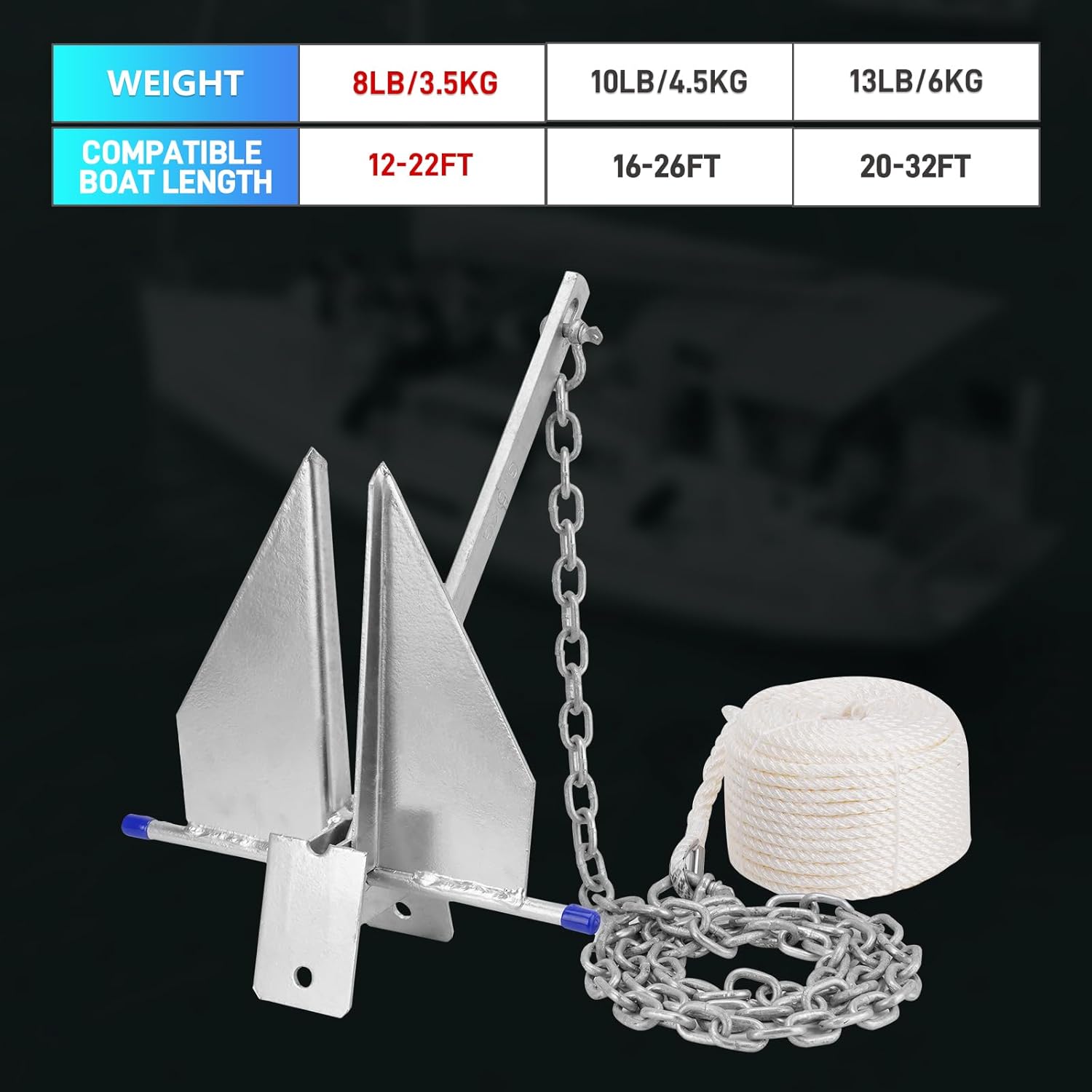Kit Jangkar Kapal Tugas Berat  - Boat Anchor Kit Galvanized ulasan dan harga