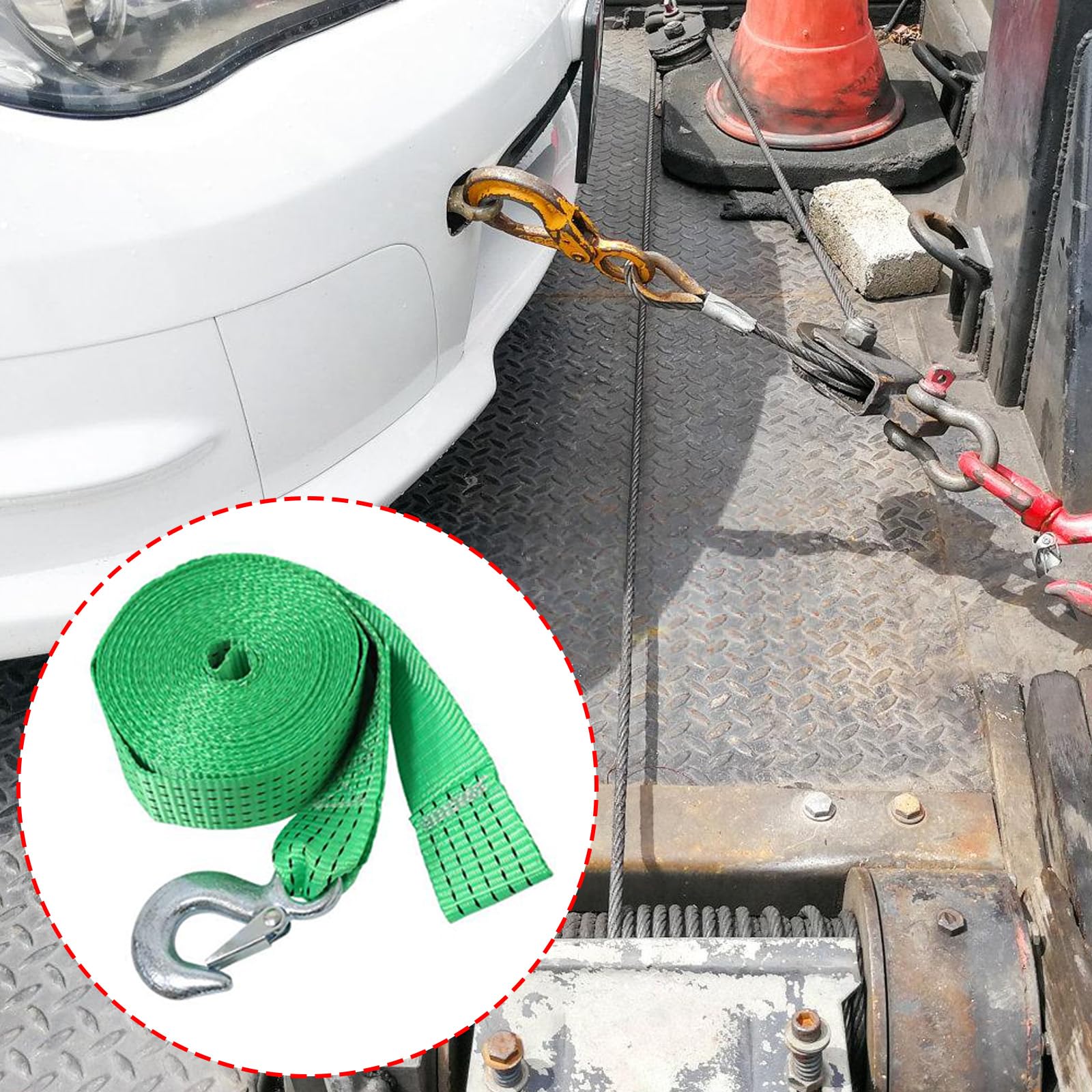 1 Buah Tali Winch dengan Kait  - Boat Trailer Winch Strap ulasan dan harga