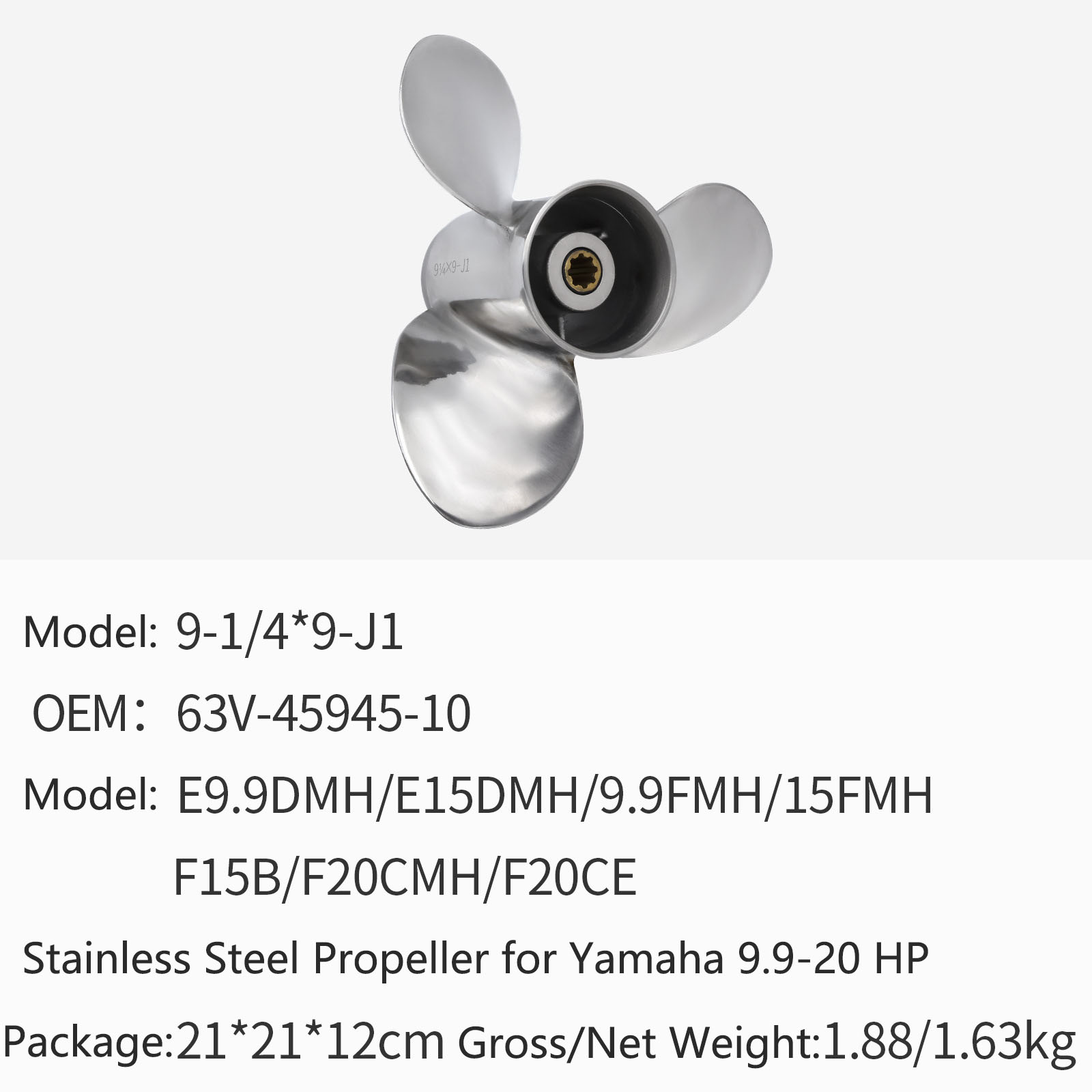 Baling-baling Motor Luar Baja  - Outboard Motor Propeller Stainless ulasan dan harga