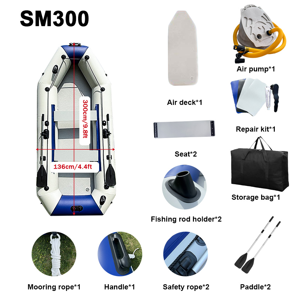 Perahu Karet PVC Tiup, 3.3m, 5 - Inflatable Boat 3.3M Pvc ulasan dan harga