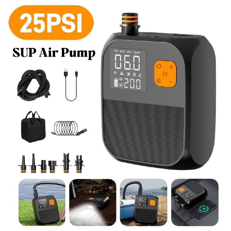 Pompa Inflasi SUP Elektrik 25P - Inflatable Boat Electric Pump ulasan dan harga