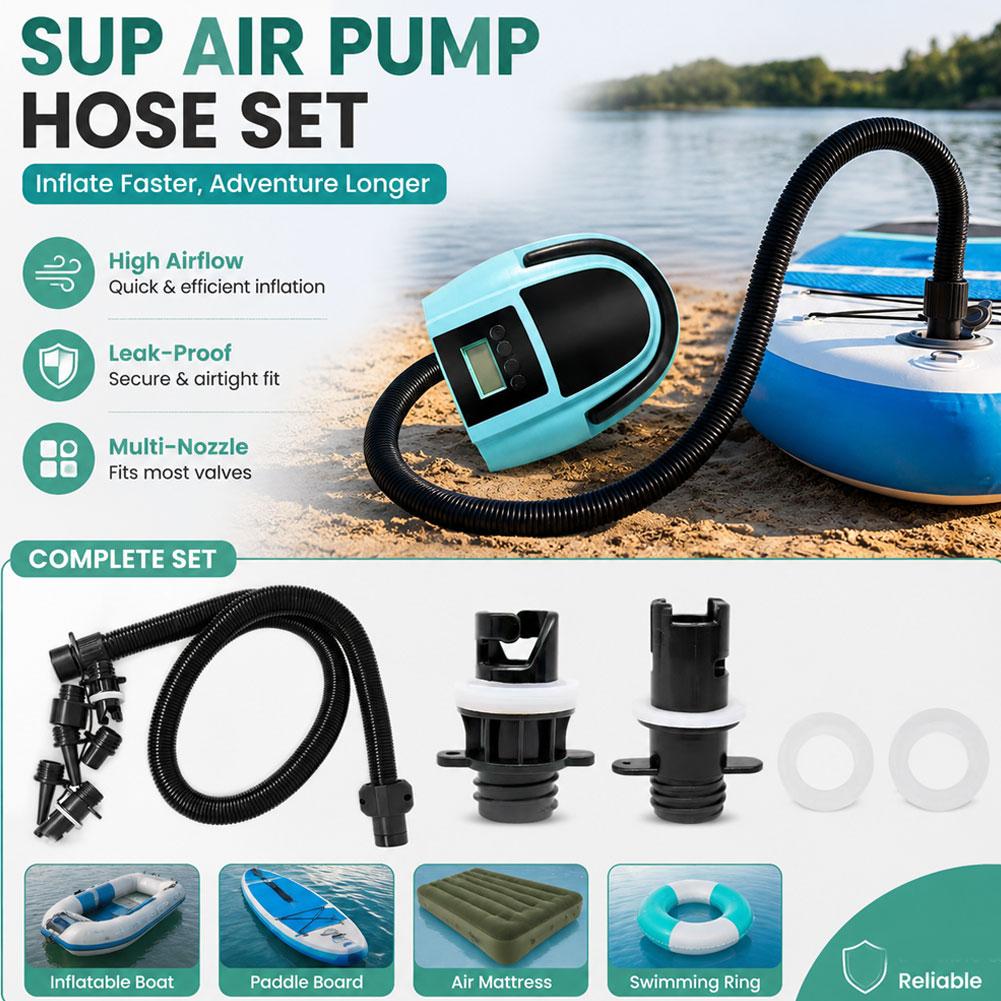 Kit Selang Udara dengan 7 Noze - Inflatable Boat Electric Pump ulasan dan harga