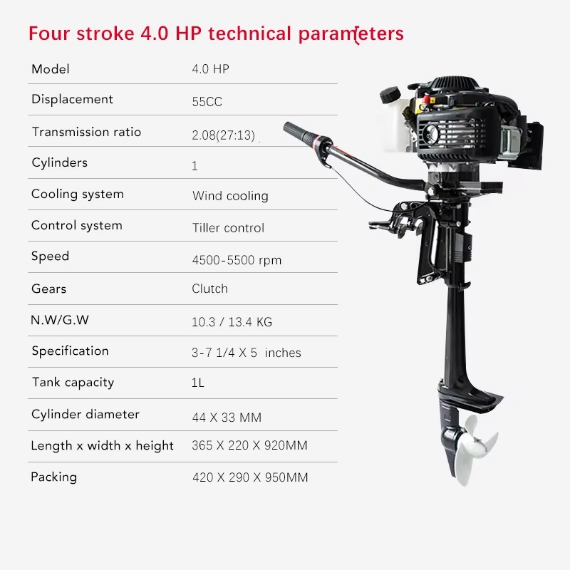Hangkai 4 Stroke 4hp Motor Kap - Electric Outboard Motor 3Hp ulasan dan harga