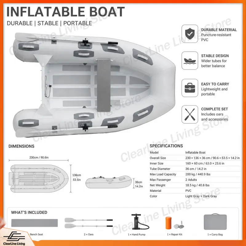 Perahu Karet Mini 3M 3.3M, Lam - Inflatable Boat 3.3M Pvc ulasan dan harga