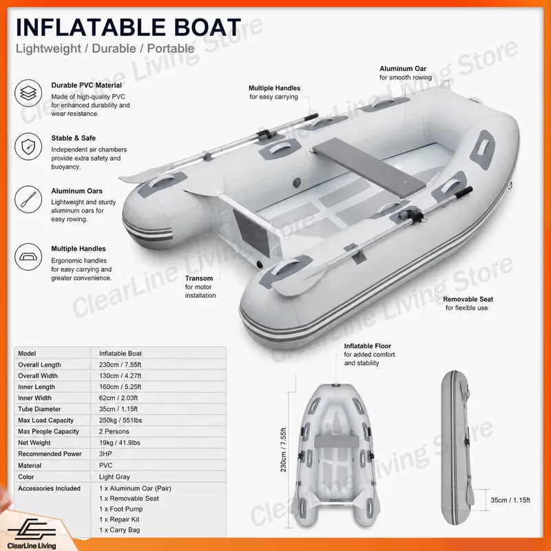 Perahu Karet Mini 3M 3.3M, Lam - Inflatable Boat 3.3M Pvc ulasan dan harga