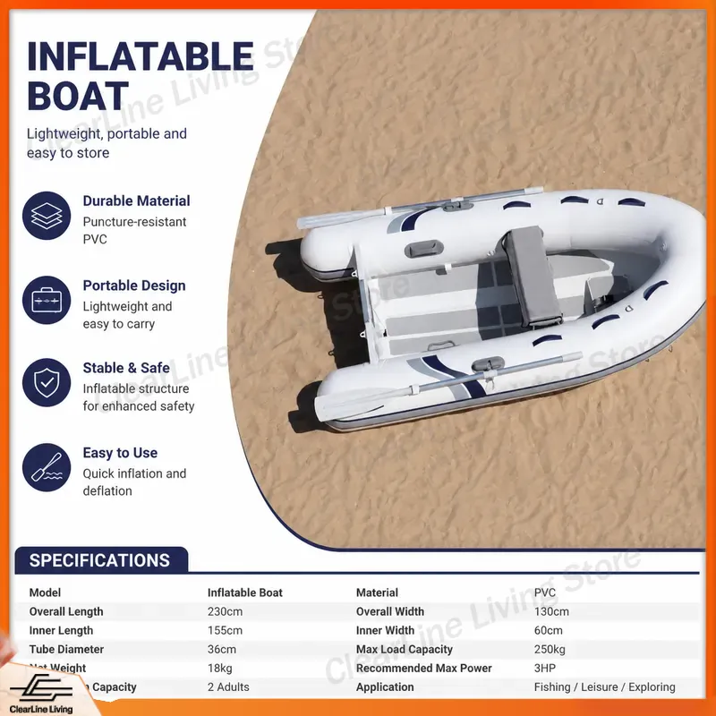Perahu Karet Mini 3M 3.3M, Lam - Inflatable Boat 3.3M Pvc ulasan dan harga
